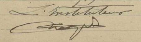 Signature René Marc Pagès, instituteur de Vendémian (Hérault) en 1919