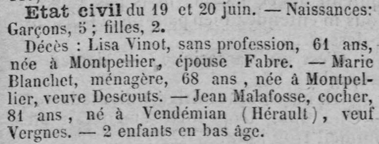 Avis de décès de Jean Malafosse né à Vendémian